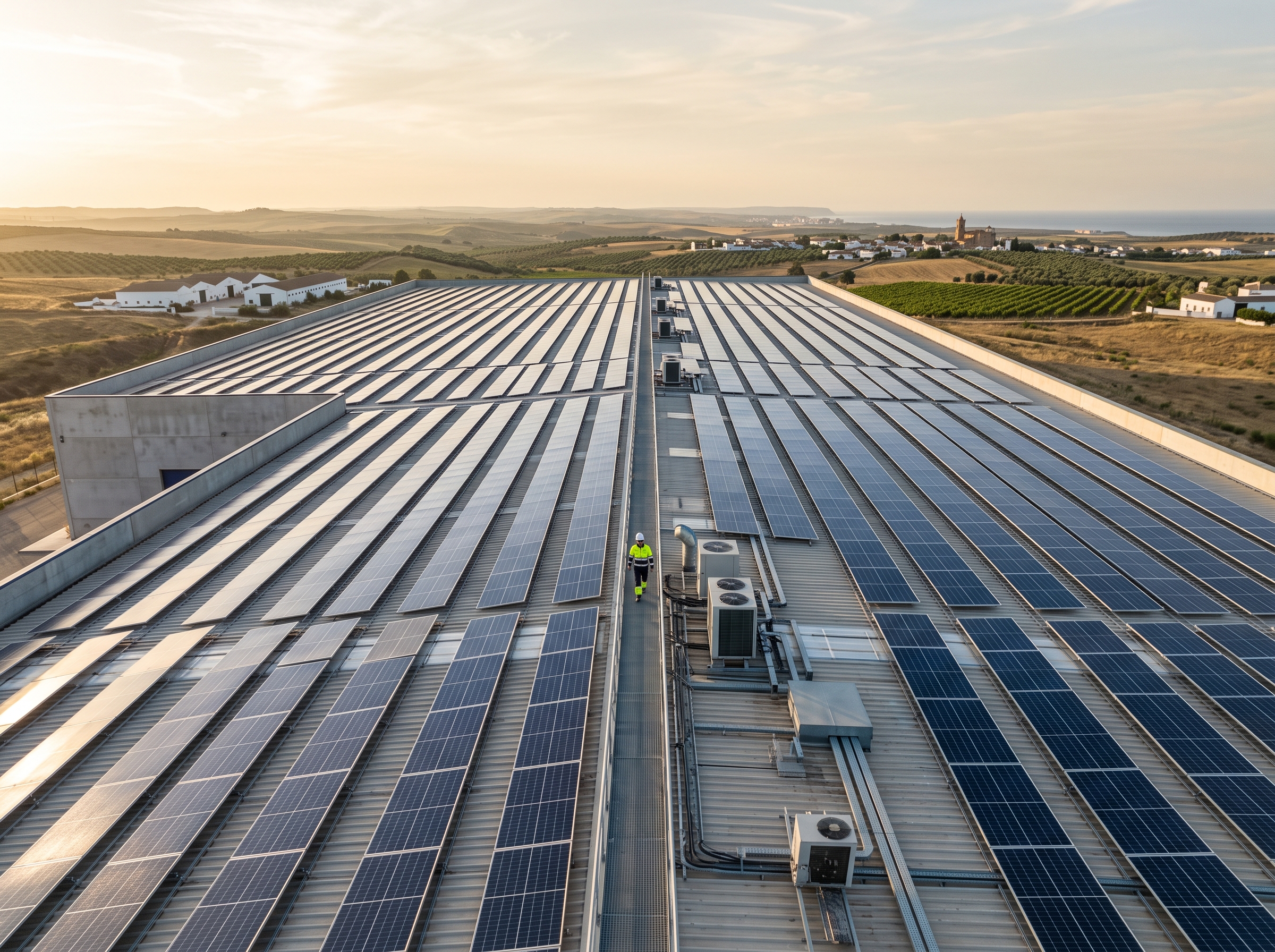 Instalación fotovoltaica industrial en nave de Cádiz